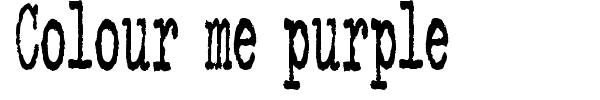 Colour me purple font preview